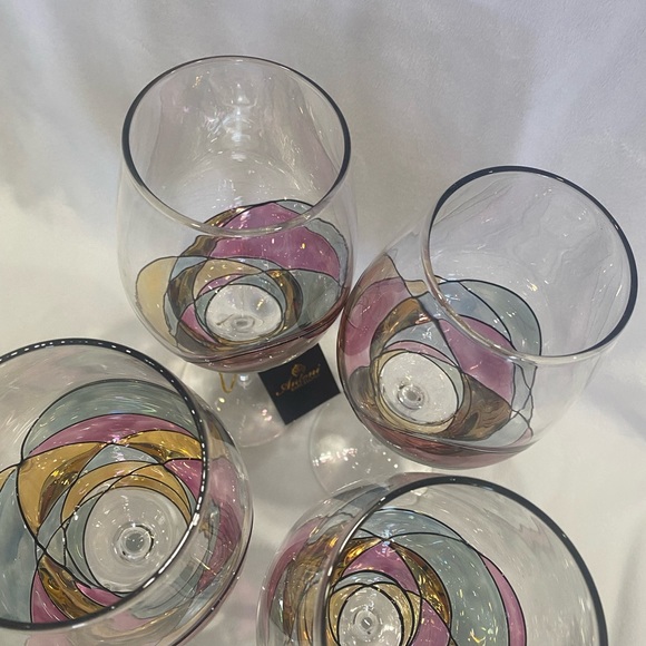 Set of four Antoni Barcelona handcrafted, mouth blown, hand painted glasses - Picture 5 of 13